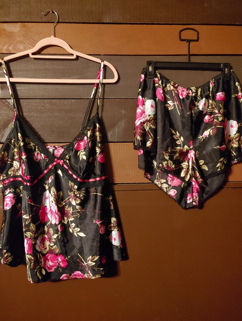 NWOT sexy George 3X (22-24) Black & Pink Gorgeous Lingerie Set